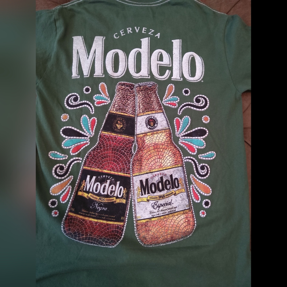 Olive Green Modelo Logo Tee - Picture 4 of 4